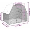 Vištienos bėgimas su stogu, 2,5x2x2,25m, galvanizuotas plienas