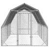 vištienos bėgimas su stogu 2,5x4x2,25 m cinkuoto plieno