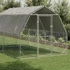 vištienos bėgimas su stogu 2,5x4x2,25 m cinkuoto plieno