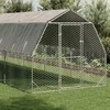 vištienos bėgimas su stogu 2,5x8x2,25 m cinkuoto plieno