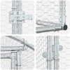 Vištų būdas Sidabrinė 1000 x 200 x 200 cm Galvanizuotas plienas