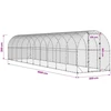 Vištų būdas Sidabrinė 1000 x 200 x 200 cm Galvanizuotas plienas