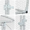 Vištų būdas Sidabrinė 1200 x 300 x 200 cm Galvanizuotas plienas