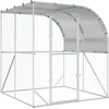 Vištų būdas Sidabrinė 200 x 200 x 215 cm Galvanizuotas plienas