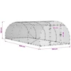 Vištų būdas Sidabrinė 400 x 150 x 100 cm Galvanizuotas plienas