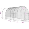 Vištų būdas Sidabrinė 600 x 200 x 200 cm Galvanizuotas plienas