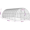 Vištų būdas Sidabrinė 600 x 300 x 200 cm Galvanizuotas plienas