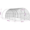 Vištų būdas Sidabrinė 600 x 300 x 200 cm Galvanizuotas plienas