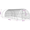 Vištų būdas Sidabrinė 800 x 300 x 200 cm Galvanizuotas plienas