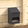 Vištų lesykla Juoda 21 x 16 x 33 cm Šaltai valcuita plienas