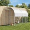 Vištų narvas prie sienos Sidabrinė 600 x 150 x 215 cm