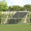 Vištų narvas 2 pcs Sidabro 400 x 200 x 200 cm Plienas ir PE