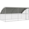 Vištų narvas 2 pcs Sidabro 400 x 200 x 200 cm Cinkuota plienas