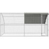 Vištų narvas 2 pcs Sidabro 400 x 200 x 200 cm Plienas ir PE