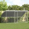 Vištų narvas 2 pcs Sidabro 400 x 200 x 200 cm Cinkuota plienas