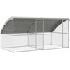 Vištų narvas 2 pcs Sidabro 400 x 200 x 200 cm Cinkuota plienas