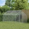 Vištų narvas Sidabro 400 x 170 x 177 cm Cinkuota plienas