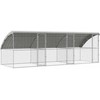 Vištų narvas 3 pcs Sidabro 600 x 200 x 200 cm Cinkuota plienas
