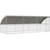 Vištų narvas 3 pcs Sidabro 600 x 200 x 200 cm Cinkuota plienas