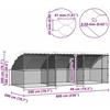 Vištų narvas 3 vnt. Sidabro 600 x 200 x 200 cm Cinkuota plienas