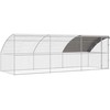Vištų narvas 3 pcs Sidabro 600 x 200 x 200 cm Plienas ir PE