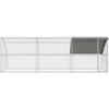 Vištų narvas 3 pcs Sidabro 600 x 200 x 200 cm Plienas ir PE