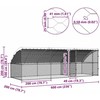 Vištų narvas 3 vnt. Sidabro 600 x 200 x 200 cm Cinkuota plienas