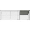 Vištų narvas 3 pcs Sidabro 600 x 200 x 200 cm Plienas ir PE