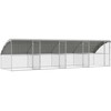 Vištų narvas 4 pcs Sidabro 800 x 200 x 200 cm Cinkuota plienas