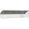 Vištų narvas 4 pcs Sidabro 800 x 200 x 200 cm Cinkuota plienas