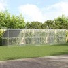 Vištų narvas 4 vnt. Sidabro 800 x 200 x 200 cm Plienas ir PE