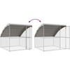 Vištų narvas 4 pcs Sidabro 800 x 200 x 200 cm Plienas ir PE