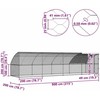Vištų narvas 4 vnt. Sidabro 800 x 200 x 200 cm Plienas ir PE