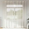 Voile užuolaidos su įvorėmis, 2vnt., kreminės, 140x245cm