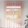 Voile užuolaidos su įvorėmis, 2vnt., rožinės spalvos, 140x260cm