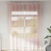 Voile užuolaidos su įvorėmis, 2vnt., rožinės spalvos, 140x260cm