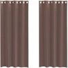 Voile užuolaidos su įvorėmis, 2vnt., rudos spalvos, 140x225cm