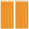 Voile užuolaidos su kilpomis, 2vnt., oranžinis, 140x245cm
