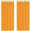 Voile užuolaidos su kilpomis, 2vnt., oranžinis, 140x260cm