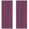 Voile užuolaidos su kilpomis, 2vnt., violetinės sp., 140x245cm