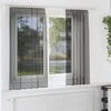 Voile užuolaidos su strypų kišenėmis, 2vnt., juodos spalvos