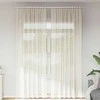 Voile užuolaidos su viršutine dalimi, 2vnt., kreminės spalvos