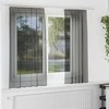 Voile užuolaidos su viršutine dalimi, 2vnt., juodos spalvos