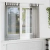 Voile užuolaidos su viršutine dalimi, 2vnt., juodos spalvos