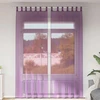 Voilės užuolaidos su kilpelėmis, 2 vnt., violetinės, 140x260 cm