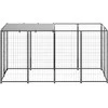 Voljeras šunims, juodos spalvos, 2,42 m², plienas