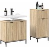 Vonios baldų rinkinys su stalčių 2 pcs Sonoma ąžuolas