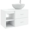 Vonios spintos komplektas 2 vnt. Balta 79,5 x 44,5 x 80 cm