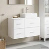 Vonios baldų rinkinys 2 vnt. Balta Apdirbta mediena