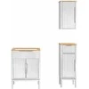 Vonios baldų rinkinys FLORO 3 pcs Balta Kietas pušies medis